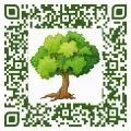 QR code avec un arbre au milieu