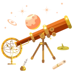 Illustration de vieux instruments d'astronomie