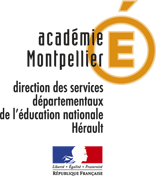 Logo de la direction des services départementaux de l'éducation nationale de l'Hérault (DSDEN 34)