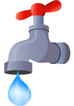 Illustration d'un robinet avec une goutte d'eau
